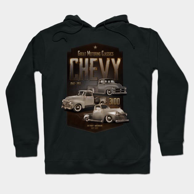 Chevy 3100 Classic Hoodie by hardtbonez